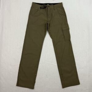 prAna Stretch Zion Slim Pants II Mens 30x32 Green ReZion Nylon Hiking Travel